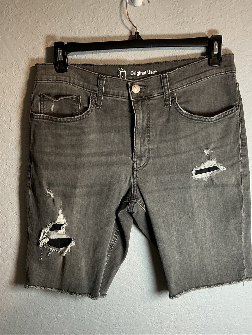 Original Use Grey Denim Waistband with White Logo